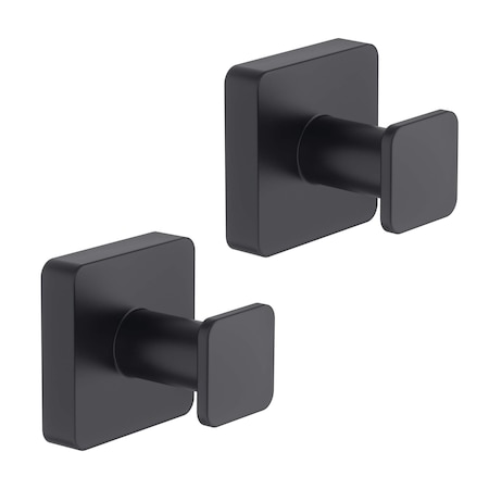Kibi Blaze Bathroom Towel & Robe Hook 2 Count KBA1601MB-2PC